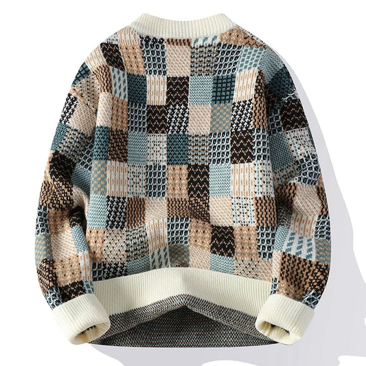 Arthur™ | Pull Vintage Patchwork en Cachemire pour Hommes